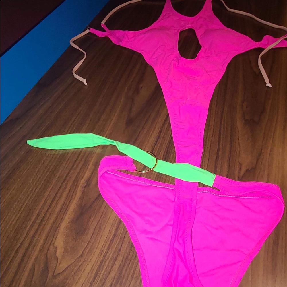 One piece Hot pink bathing suit